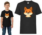 Koszulka Czarna LISEK Jesień 3-4 lata 104cm