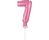 Balon foliowy na tort, Cyfra 7, różowy, 1szt.