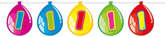 Girlanda w kształcie balonów "1", 1 szt.