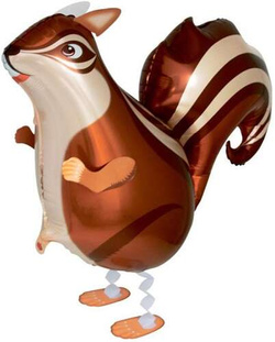 Balon foliowy Wiewiórka, 55x51 cm, chodząca