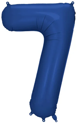 Balon foliowy Cyfra "7" Satyna GRANAT, 86cm, 1szt