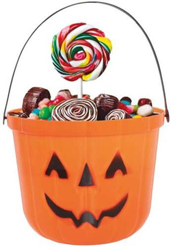 Wiaderko Dynia na Cukierki Słodycze Halloween