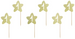 Dekoracje do MuffinekZłote Gwiazdki 1 Urodziny 6sz
