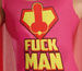 Strój Kostium Zabawny Superbohater FUCKMAN HERO, L