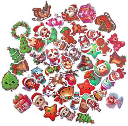 Naklejki Winylowe Świąteczne Cartoon 4-6cm, 50 szt