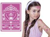 Szablon do Makijażu Malowania KSIĘŻNICZKA Diamenty