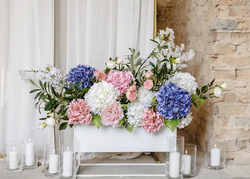 Szklany ŚWIECZNIK Wazon Tuba na Świecę, 13x17cm