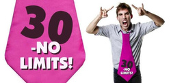 Krawat "30 - NO LIMITS!", 1 szt.