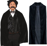 Czarna PELERYNA Wampir Dżentelmen Retro 100cm