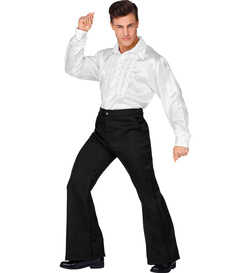 Czarne Spodnie DISCO Groovy Szerokie Nogawki S/M
