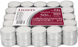 Świeczki Świeca PODGRZEWACZE Tealight 8h 50szt.