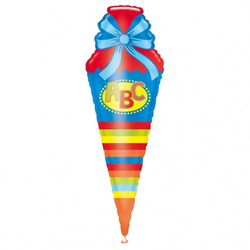 Balon foliowy Rożek Niebieski 35 x 111 cm 1 szt.