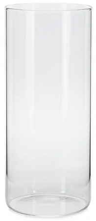 Szklany ŚWIECZNIK Wazon Tuba na Świecę, 10x23cm