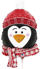 Balon Foliowy Słodki PINGWINEK Pingwin Czapka 35cm