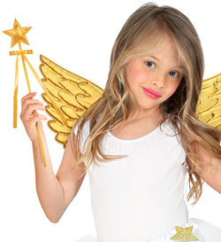 Złota RÓŻDŻKA Gwiazdka Czarodziejska Wróżki Anioła