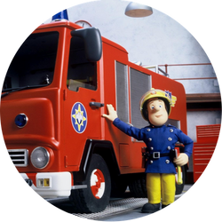 Opłatek tortowy 20 cm, Strażak Sam 1 szt.