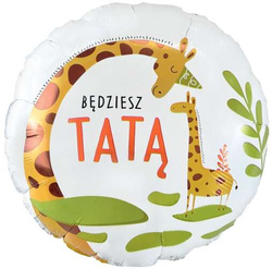Balon foliowy Będziesz Tatą, 45cm, 1 szt.