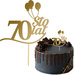 Topper na Tort 70 STO LAT Urodziny ZŁOTY