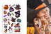 Tatuaże Zmywalne Kolorowe HALLOWEEN Małe Potworki