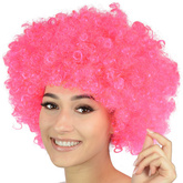 Peruka RÓŻOWE AFRO Kręcone Loczki Loki DISCO