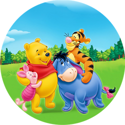 Opłatek tortowy 20 cm, Kubuś Puchatek 1 szt.