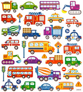 Naklejki  POJAZDY Samochody Auta Karetka 35szt.