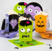 Pudełka Kubełek na Popcorn Halloween Monster 6szt.