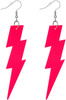 Kolczyki NEONOWE BŁYSKAWICE Pioruny RÓŻOWE Disco