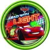 Talerzyki pap. „Cars Neon” 20cm, 8szt