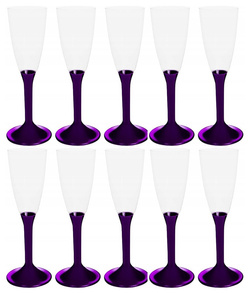 Kieliszki do Szampana Fioletowe 140 ml 10 szt.