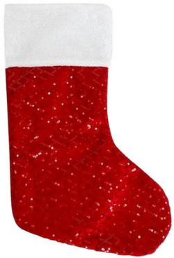 Skarpeta Świąteczna Prezenty Czerwona 27x44cm