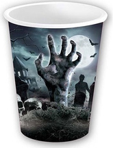 Kubeczki Papierowe CMENTARZ Halloween 240ml 6szt.