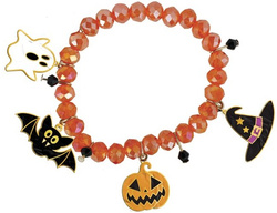 BRANSOLETKA z Wisiorkami Zawieszkami Halloween 