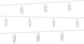 Lampki LED klamerki, bezbarwny, 1,4m