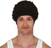 PERUKA Afro Brązowa OPASKA Loczki DISCO Loki Party