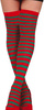 Pończochy Zakolanówki Zielone Czerwone Paski