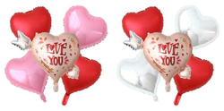 Balon Foliowy SERCE STRZAŁA Amor Walentynki 69x54