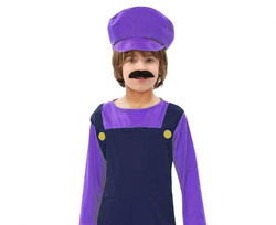 Kostium Strój Fioletowy Hydraulik Mario 110/120 cm