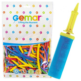 Balony rurki włoskie - modeliny, mix 100szt+pompka