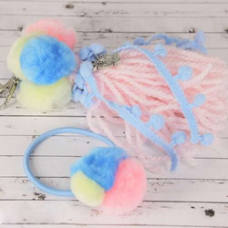 Pompony Dekoracyjne Pluszowe Pastelowe 60szt Zesta