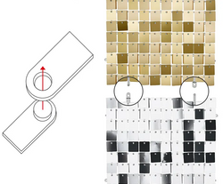 Panel Cekinowy Jasny Złoty, 30x30 cm 100szt.