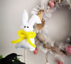 Pompony akrylowe białe i opalizujące mix, 85 szt.