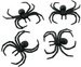 Dekoracje Zestaw Pająki Czarne Halloween 4szt 8cm