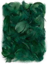 PIÓRKA Dekoracyjne Ozdobne ZIELONE 5-12cm 10g