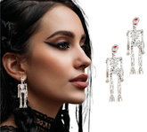 KOLCZYKI Srebrne KOŚCIOTRUPY Szkielety Halloween