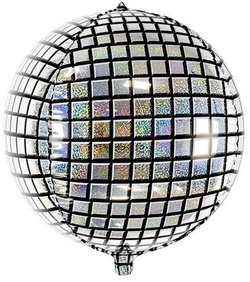 Balon foliowy Kula dyskotekowa, 40cm, 1 szt.