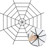 Sztuczna Pajęczyna CZARNA 5 okrążeń 1 szt.