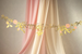 Baner Happy Birthday Kwiaty Różowy Złoty Urodziny
