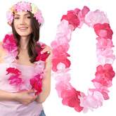 Naszyjnik Hawajski HAWAJE Różowe Kwiaty 115cm