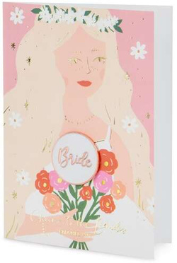 Kartka z pinem Bride, 10.5x14.8cm